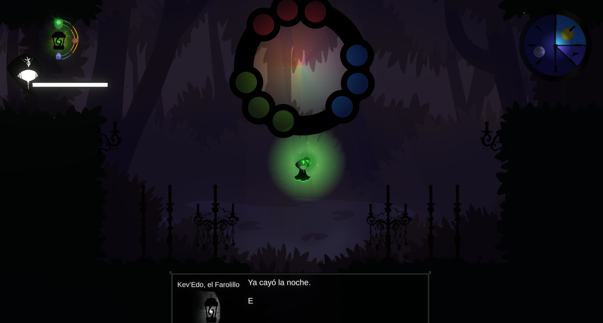 Screenshot of the gameplay during night